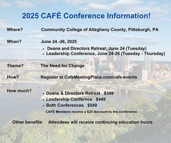 2025 CAFE Conference Info prices 4